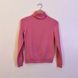 Neiman Marcus 100% Cashmere Pink Turtleneck Sweater Size S Soft Luxury Classic